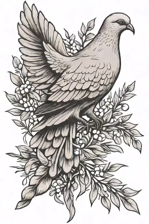 Dove With Olive Branch