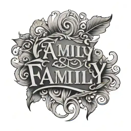 Word 'Family' Written