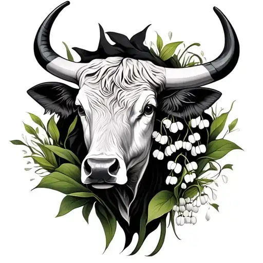 Feminine Bull Will Lily Of The Valley Intertwined