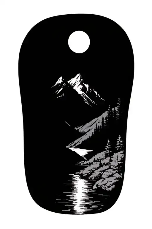 River Running Through Mountain