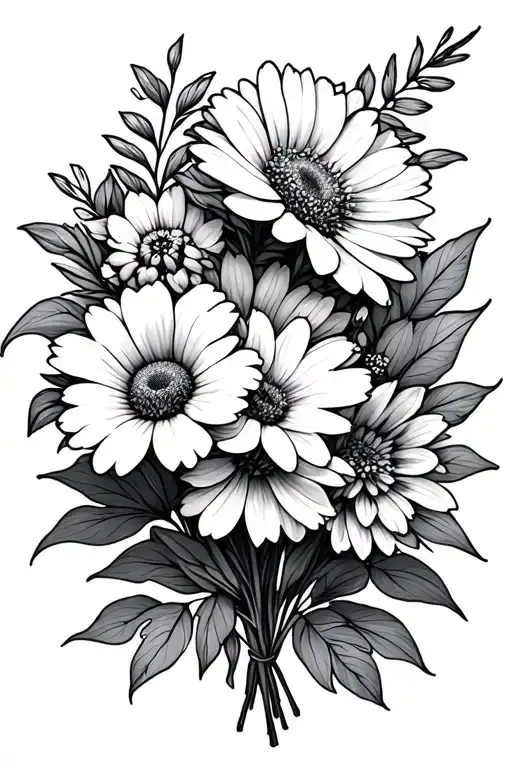 August And October Birth Flower Bouquet