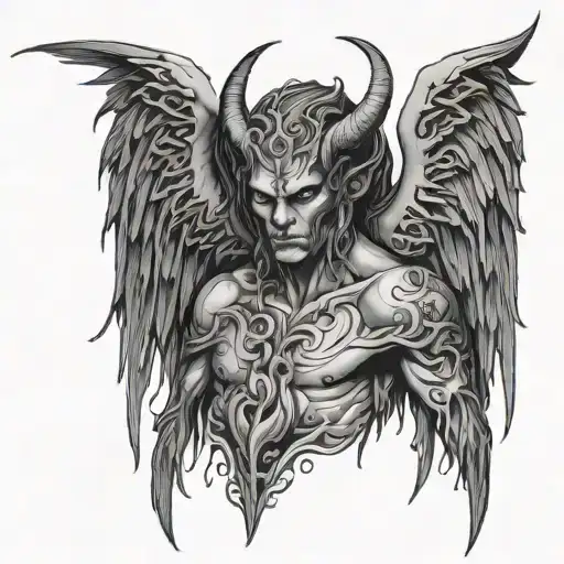 Half Demon Half Angel Looking