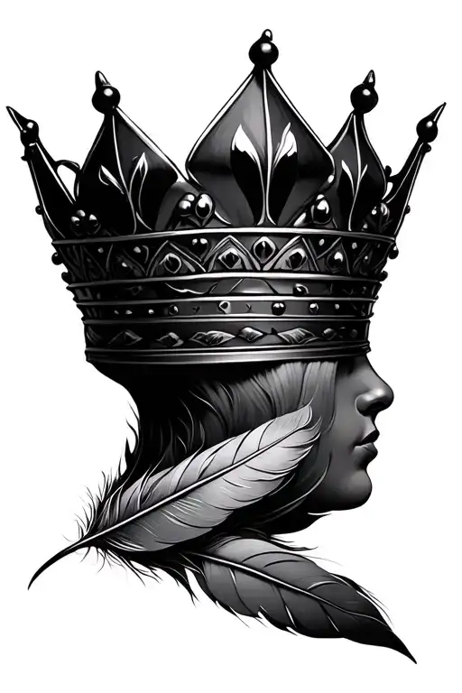 Crown Made Of Feathers Simple