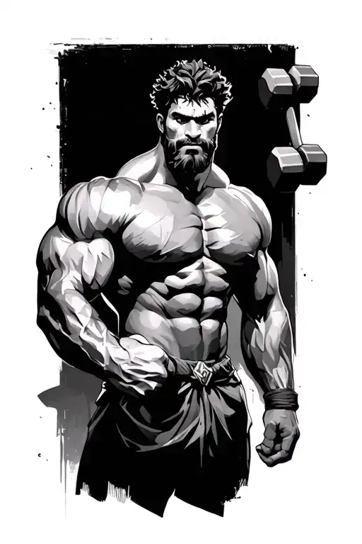 Hercules With Dumbells