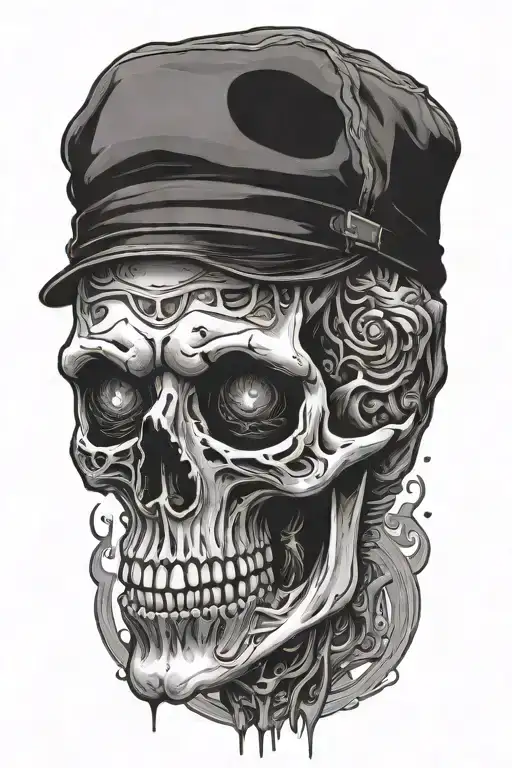 Dead Eyes Looking Ahead Skull