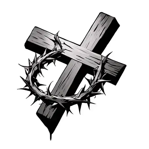 Crown Of Thorns On Cross