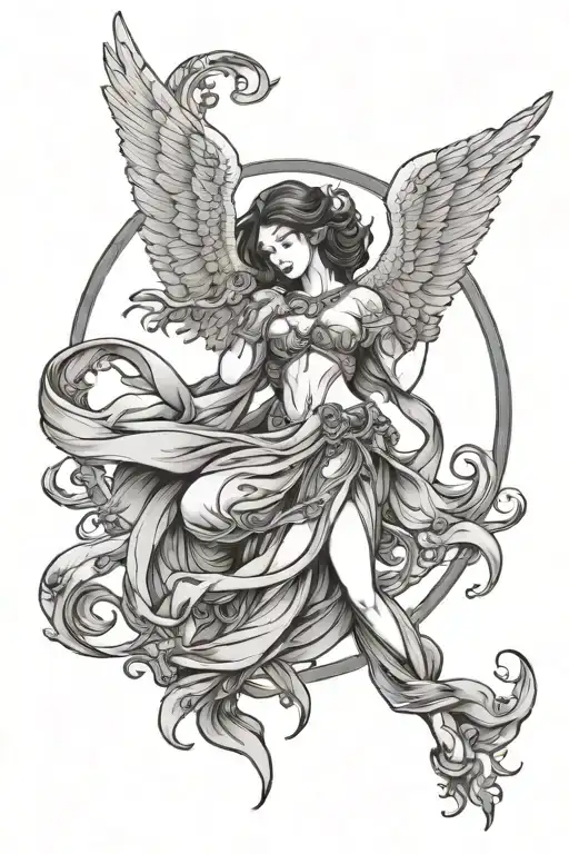 Angel With Ying Yang