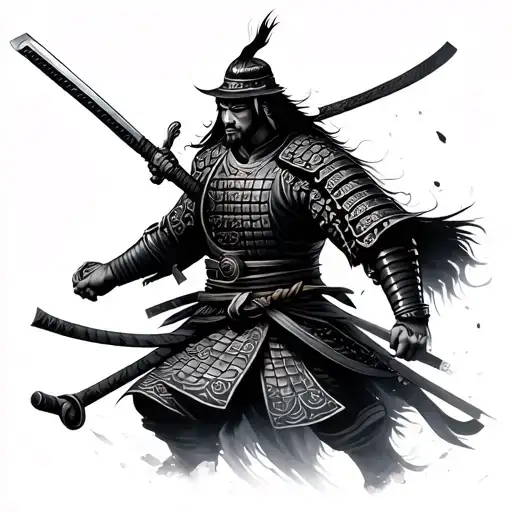Samurai Warrior Wielding