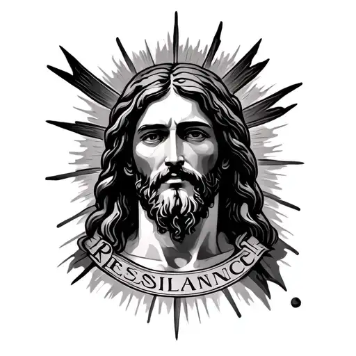 Jesus Christ With The Word Resilience