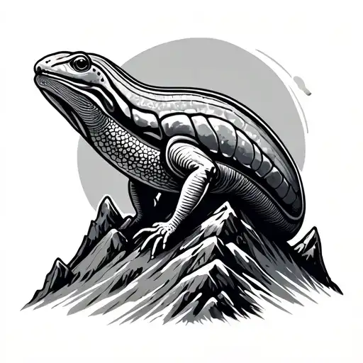 Slug Climbing A Mountain Peak