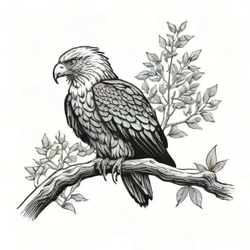 Wedge-tailed Eagle Gumtrees In Background