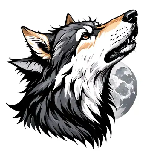 Wolf Howling To The Moon
