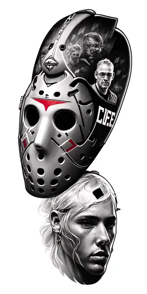 Hockey Goalie Mask And Family