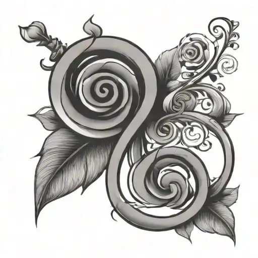 Flower And Leaf Treble Clef