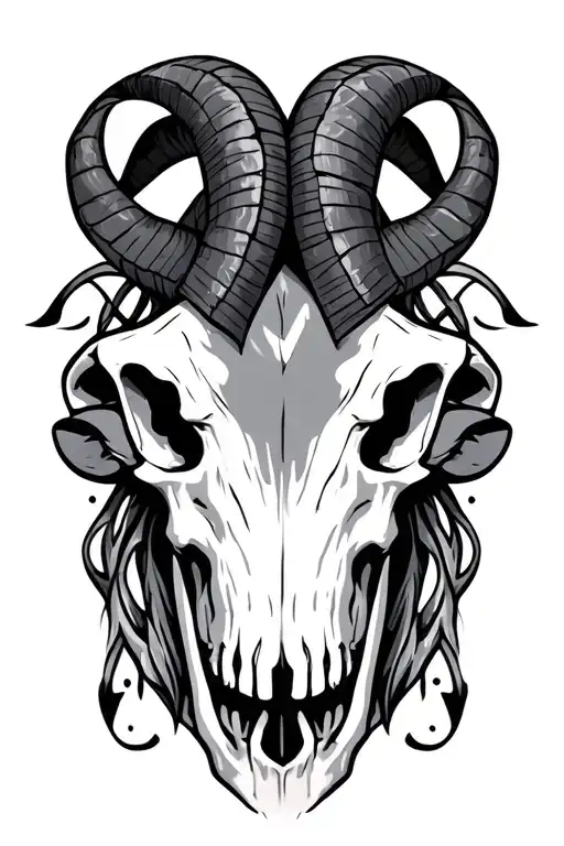 Taurus And Aries Skull