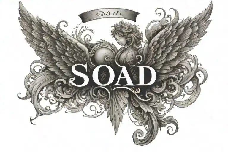 Angel Wings With The Name Soad