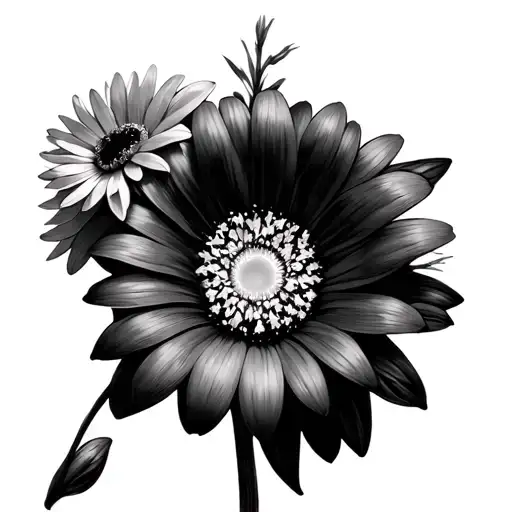 Half Daisy Half Snowflake