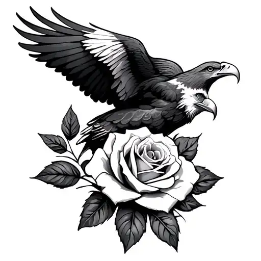 Eagle And Rose
