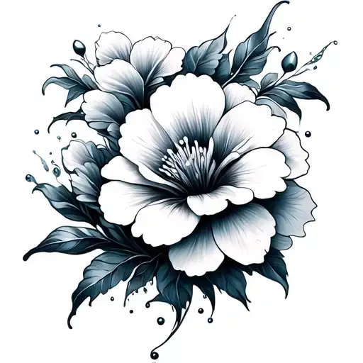 Flowers And Water Waves