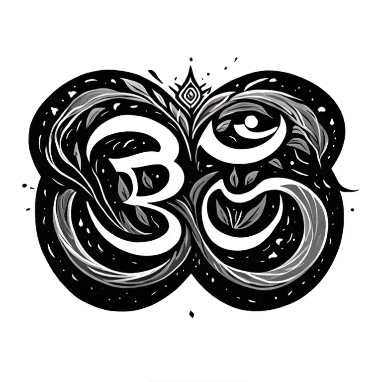 Om Symbol With Wanderlust Written Through It