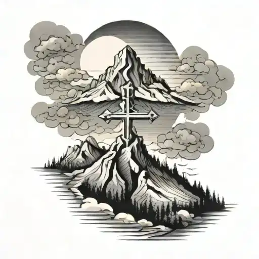 Mountain With Cross
