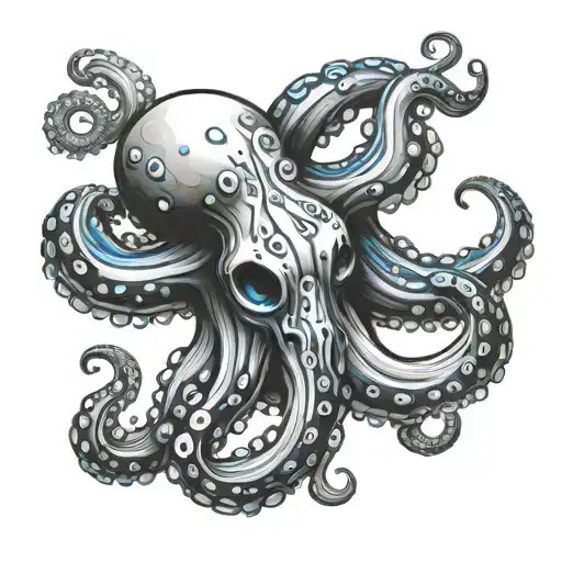 Blue Octopus Emerging