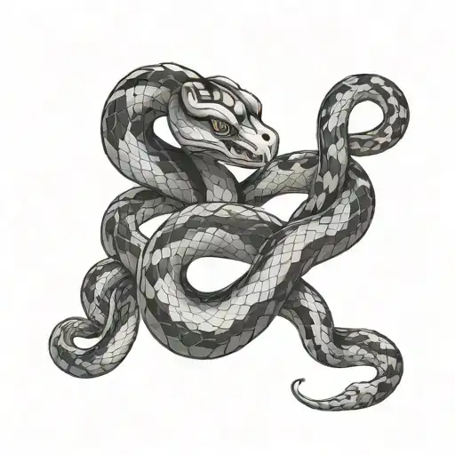 Gothic Snake Wrapped