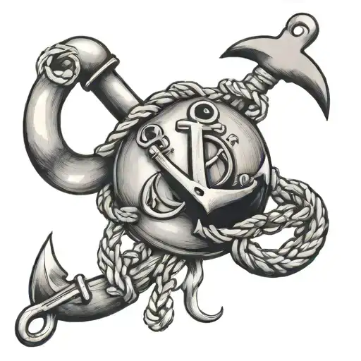 Ballon Holding An Anchor Connected