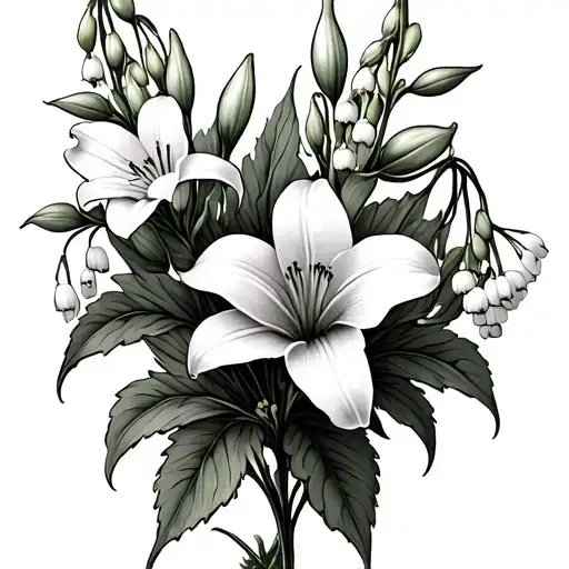 Larkspur And Lily Of The Valley