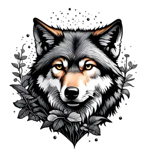 Fungi With Lsd In Space And A Wolf