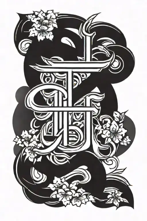 Minimalist Word Jesus In Chinese Letters