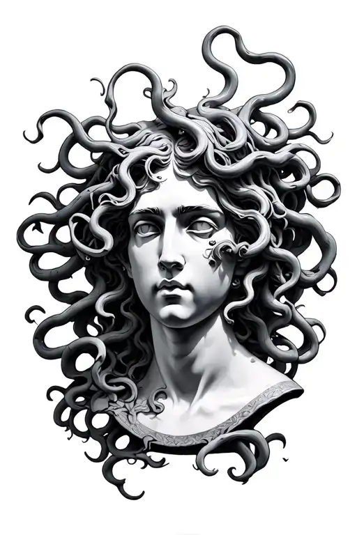 Medusa Bust Sculpture