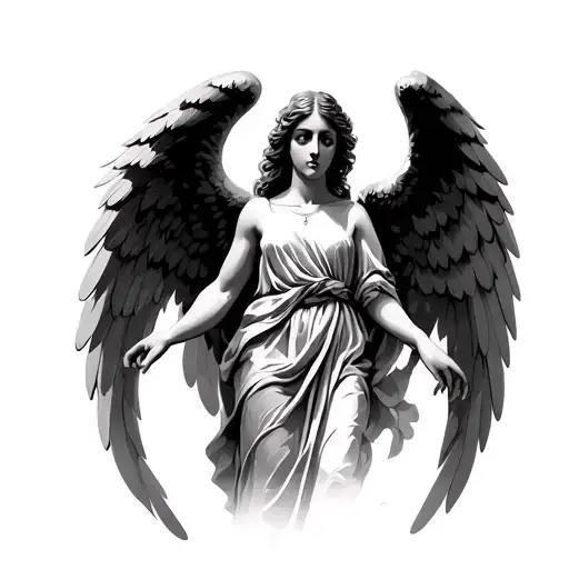 Angel With Open Wings