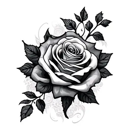 Rose Vine Wrapped With Misty Written In It