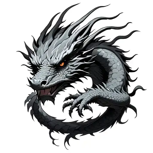 Picture The Dragon Tattoos Personifying Power Power Power And Leadership Of Foresight