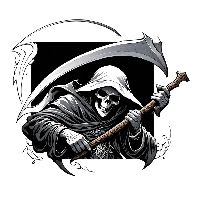 Reaper Holding A Scythe