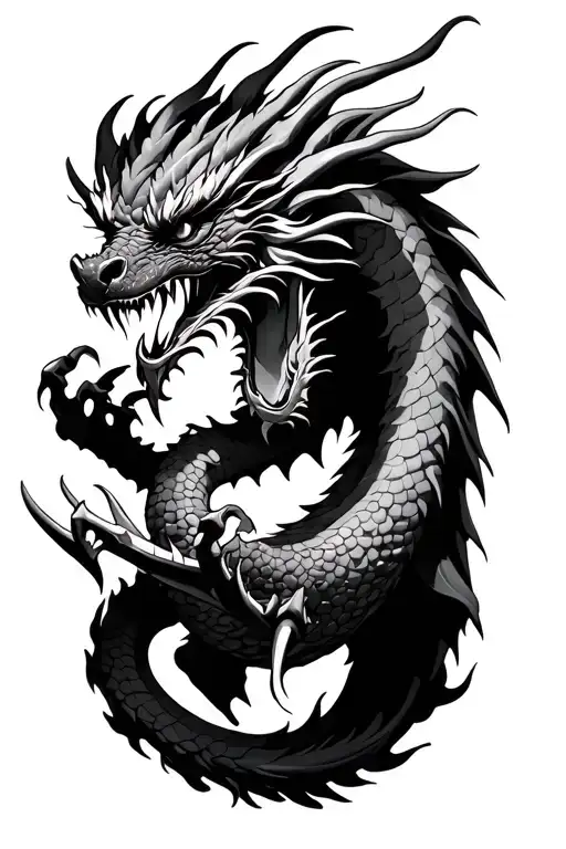 Dragon With Claws And Jing Jang