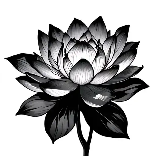 Fine Line Lotus Flower