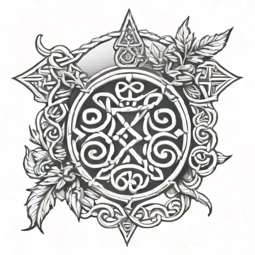 Macleod Crest And Celtic Knot