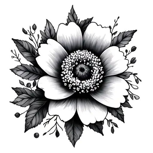 Soft Feminine Tattoo December And October Birth Flower