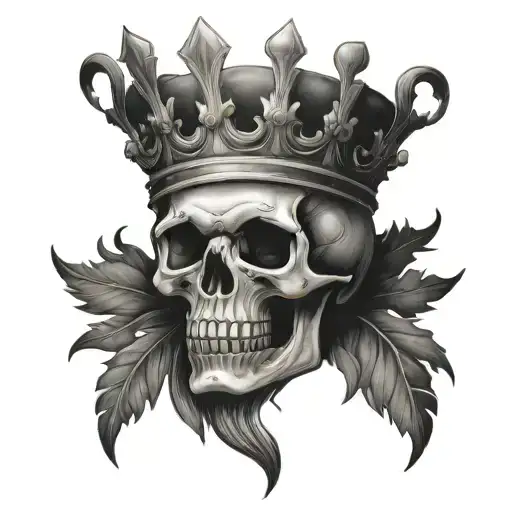 Skull Wearing A Crown