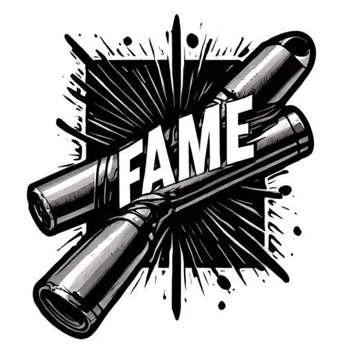 Ak Bullet With Word Fame Inside Of Ilt