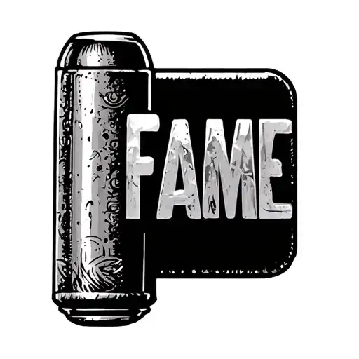 Ak Bullet With Word Fame Insidethe Bullet