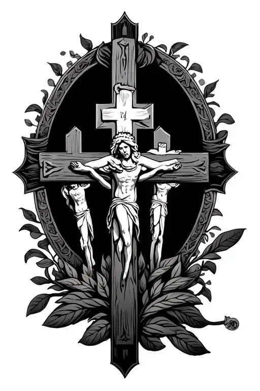 Three Crosses From The Bible Verse