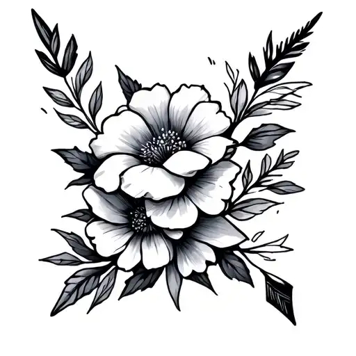 Danity Floral Arrow Finger