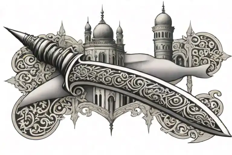 Dagger With Mosque In The Back