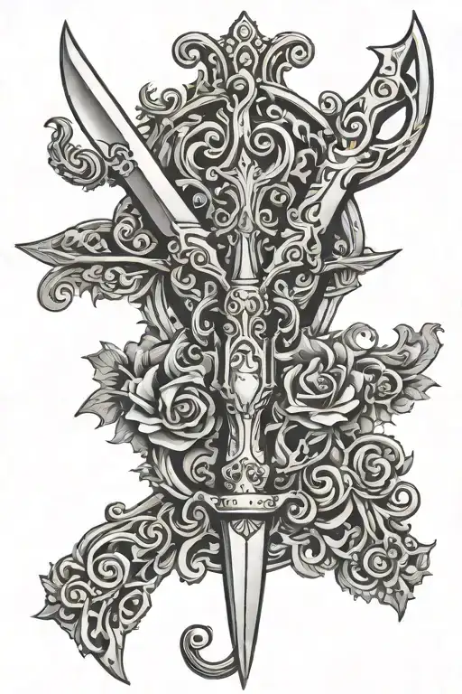 Scissors Gothic Style Handle