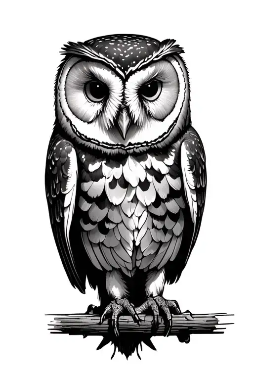 Mystic Barn Owl Perched