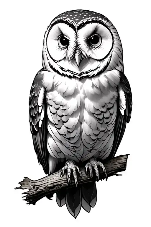 Mystic Barn Owl Perched