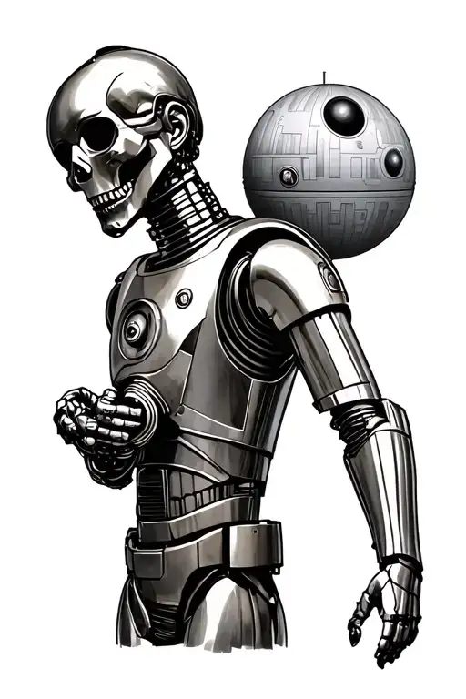 C3po With Death Star Backwards